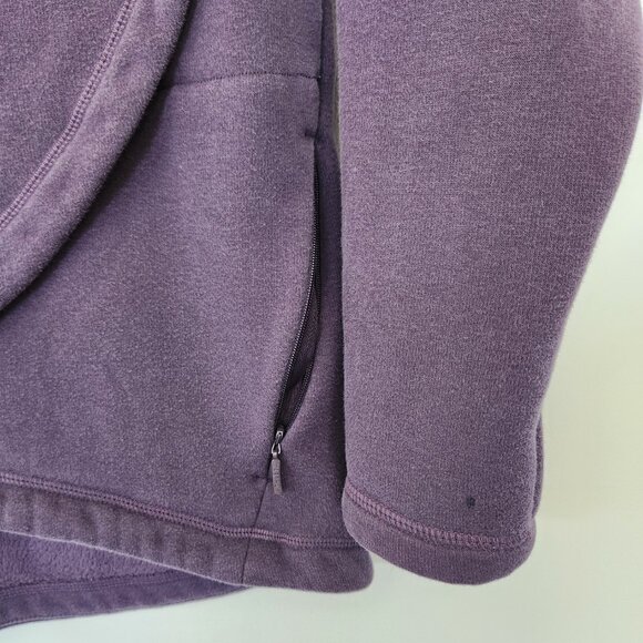 Athleta Size Large Cozy Karma Asym Pullover Sweatshirt Purple Yoga Outdoor - Picture 4 of 8
